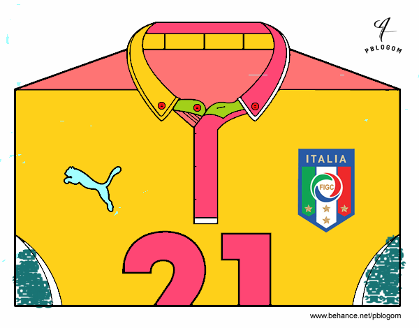 Camiseta del mundial de fútbol 2014 de Italia