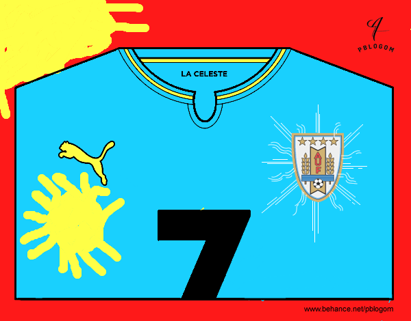 Camiseta del mundial de fútbol 2014 de Uruguay