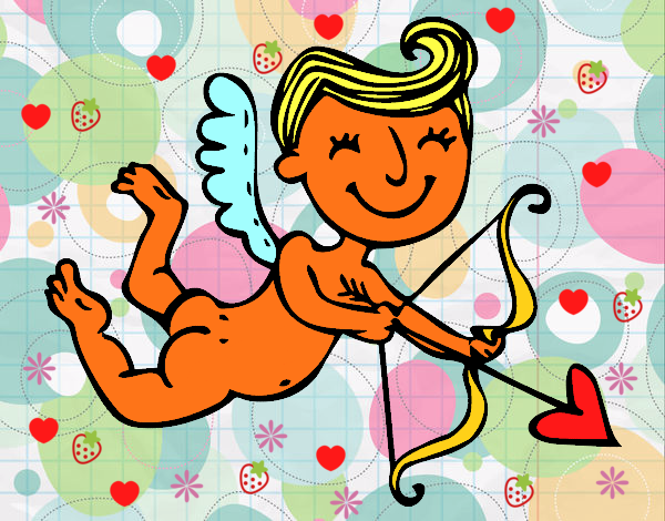 Cupido contento con flecha