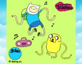 Finn y Jake escuchando música