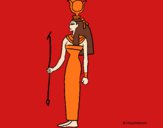 Dibujo Hathor pintado por tilditus