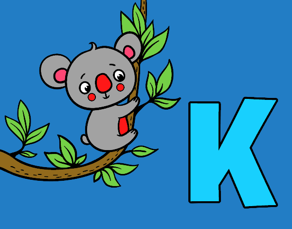 Dibujo K de Koala pintado por Anto05