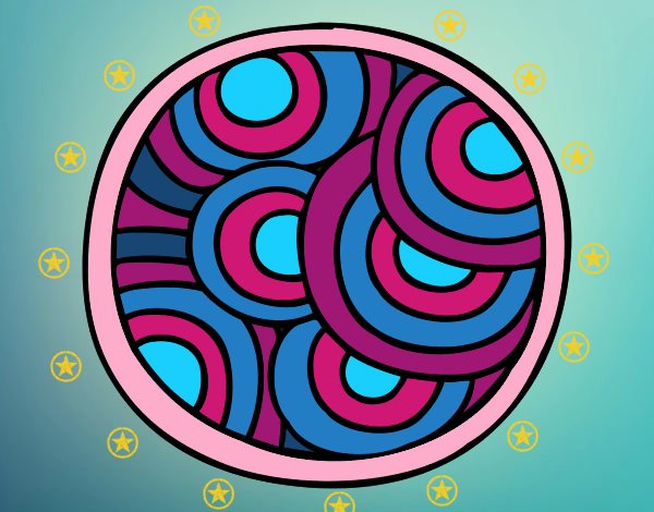 Dibujo Mandala circular pintado por Scarlaa