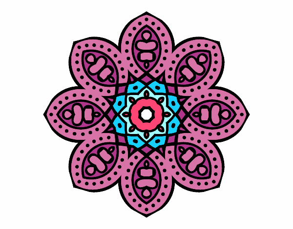 Dibujo Mandala de inspiración árabe pintado por luisanick