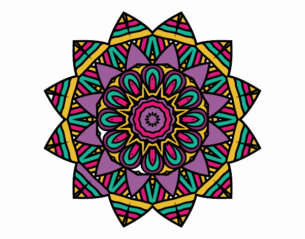 Dibujo Mandala frutal pintado por Scarlaa