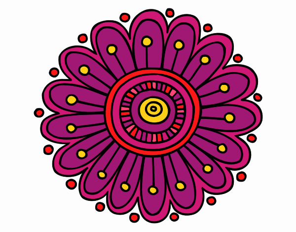 Dibujo Mandala margarita pintado por Scarlaa