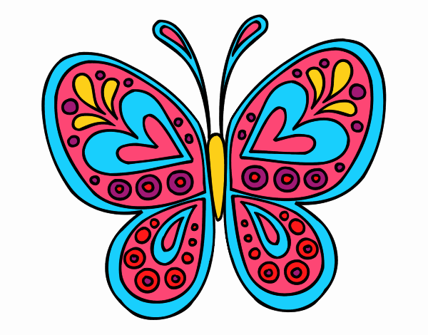 Dibujo Mandala mariposa pintado por Scarlaa