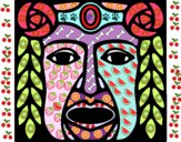 Dibujo Máscara Maya pintado por camii19