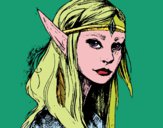 Dibujo Princesa elfo pintado por tilditus