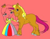 Princesa y unicornio