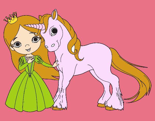 Princesa y unicornio