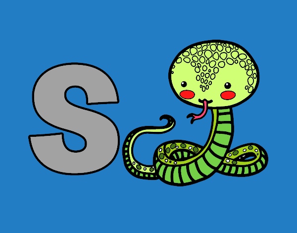Dibujo S de Serpiente pintado por Anto05