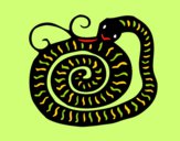 Dibujo Signo de la serpiente pintado por ojodehorus
