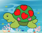 Tortuga con corazones