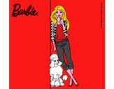 Barbie con cazadora de cuadros