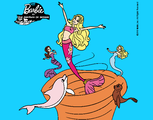 Barbie sirena contenta