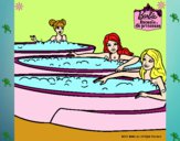 Barbie y sus amigas en el jacuzzi