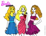 Barbie y sus amigas vestidas de fiesta