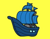 Dibujo Barco de corsarios pintado por tilditus
