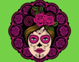 Dibujo Calavera mejicana femenina pintado por tilditus