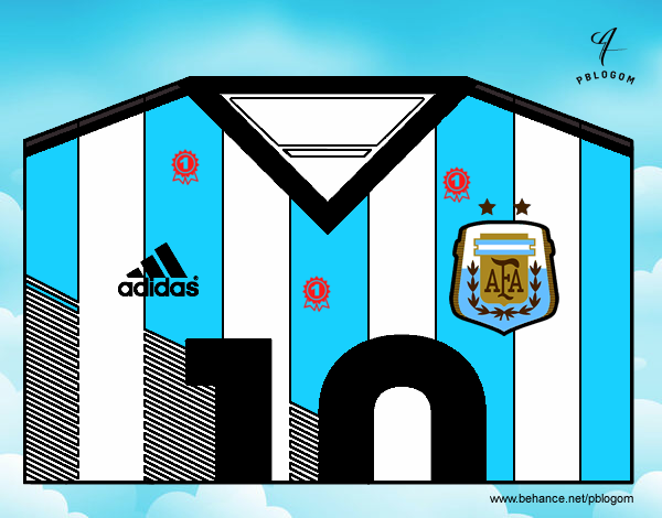 Camiseta del mundial de fútbol 2014 de Argentina