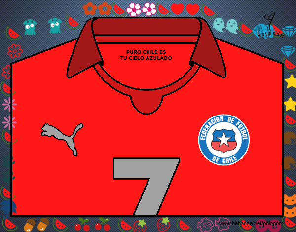 Camiseta del mundial de fútbol 2014 de Chile