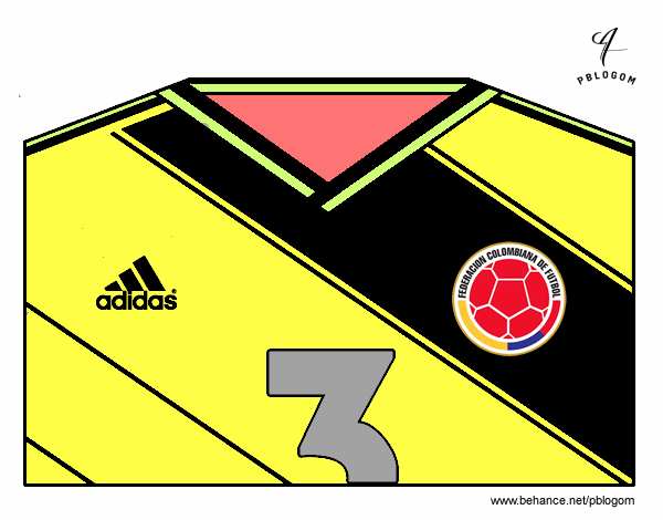 Camiseta del mundial de fútbol 2014 de Colombia