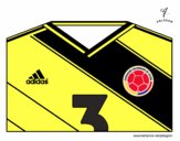 Dibujo Camiseta del mundial de fútbol 2014 de Colombia pintado por sheilon