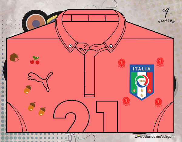 Camiseta del mundial de fútbol 2014 de Italia