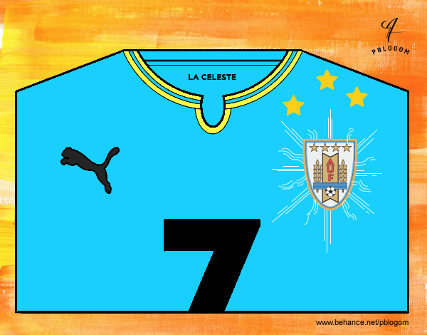 Camiseta del mundial de fútbol 2014 de Uruguay