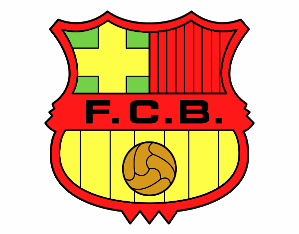 Dibujo Escudo del F.C. Barcelona pintado por sheilon