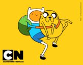 Finn y Jake abrazados