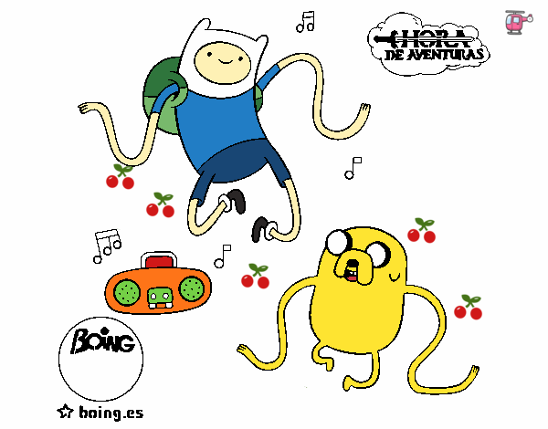 Finn y Jake escuchando música