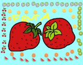 Dibujo fresas pintado por tilditus