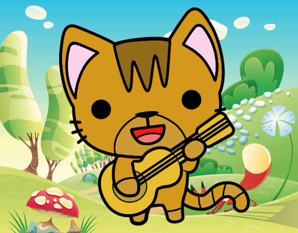 Gato guitarrista