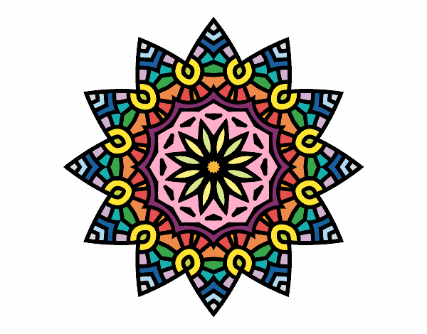 Mandala estrella floral