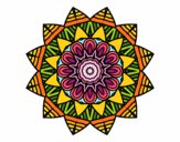 Dibujo Mandala frutal pintado por mflor