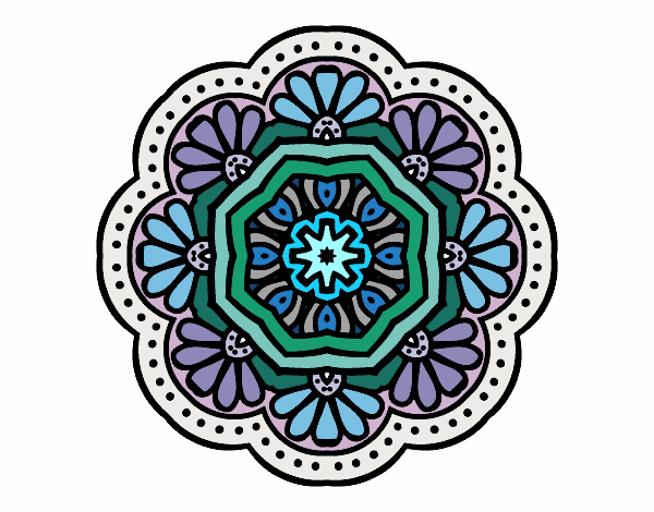 Mandala mosaico modernista