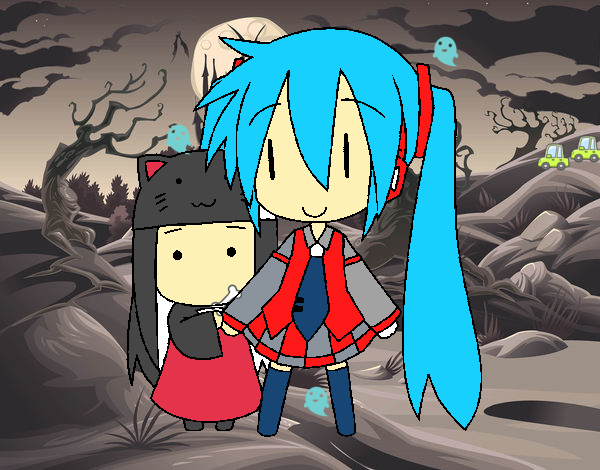 Miku y Kasane Chibi