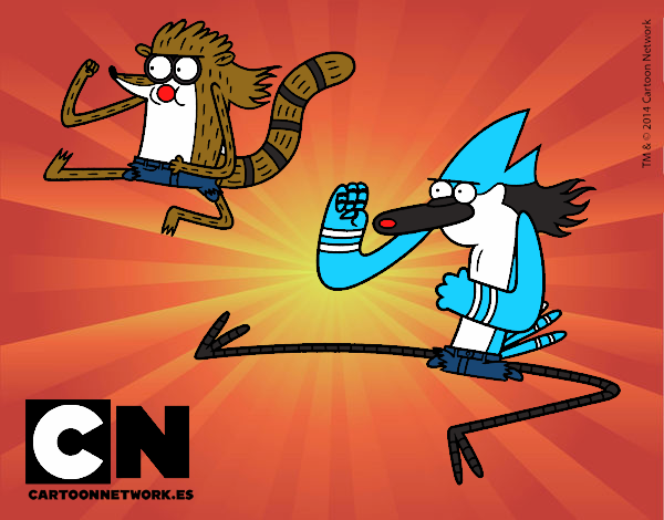 Mordecai y Rigby karatekas