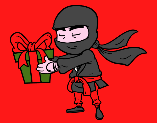 Ninja con un regalo