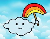 Dibujo Nube con arcoiris pintado por isidora200