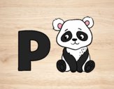 Dibujo P de Panda pintado por DEMIAN4