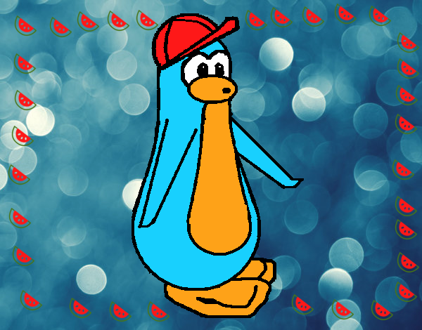 Pingüino con gorra