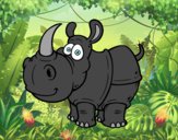 Dibujo Rinoceronte de Java pintado por tilditus