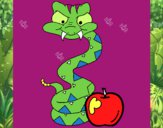 Serpiente y manzana