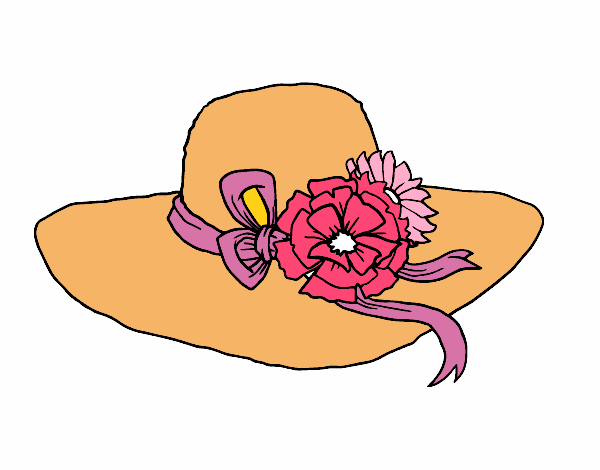 Sombrero con flores