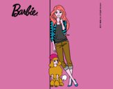 Barbie con cazadora de cuadros