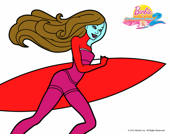 Barbie corre al agua