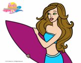 Barbie va a surfear